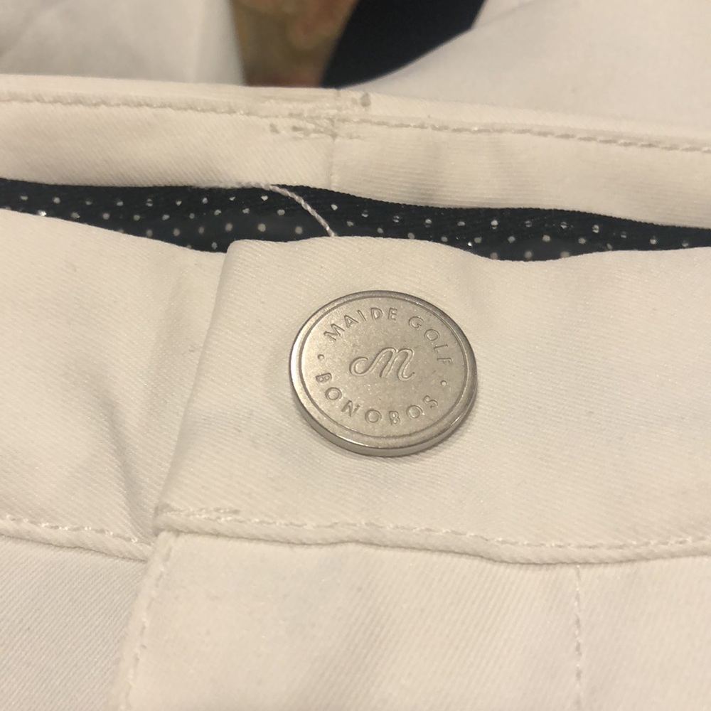 Maide x Bonobos straight leg golf white pants 34 x 36 - Picture 8 of 8